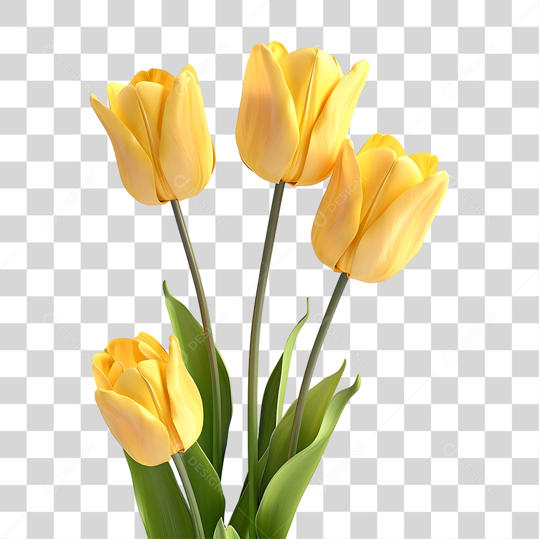 Flor Amarela PNG Transparente