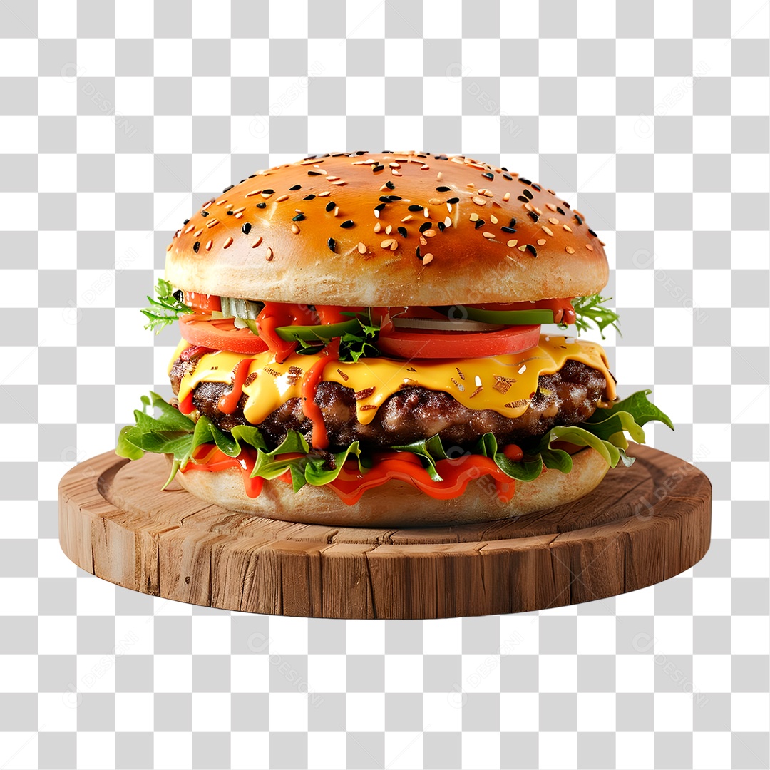 Hambúrguer PNG Transparente