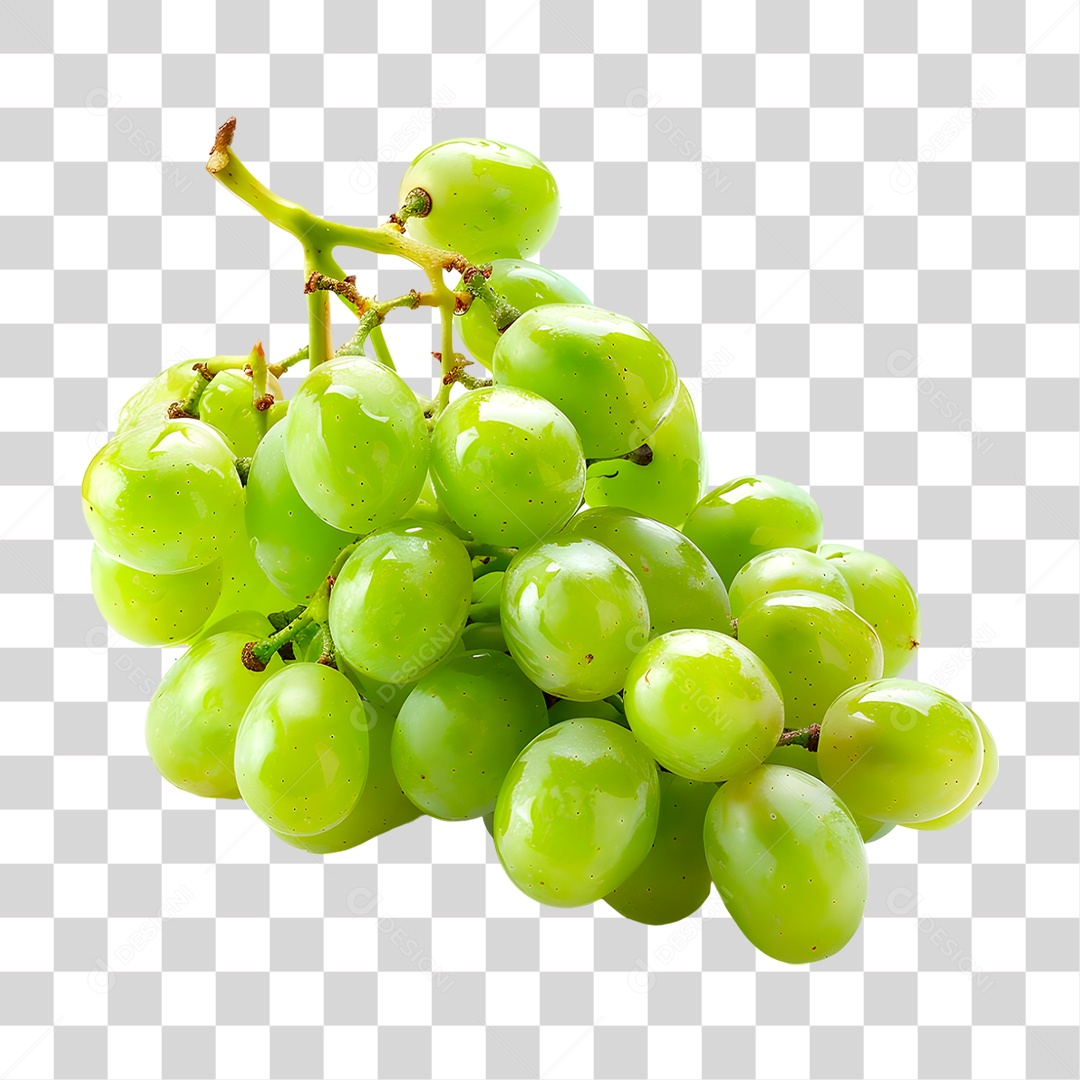 Cacho de Uva Verde PNG Transparente