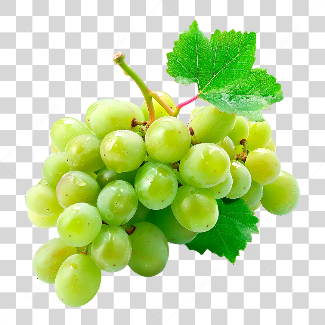Cacho de Uva Verde PNG Transparente