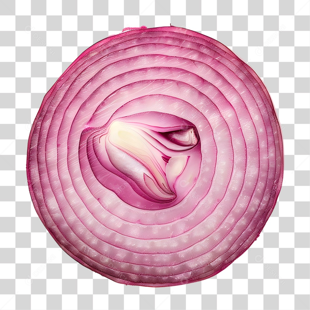 Cebola Roxa Cortada ao Meio PNG Transparente
