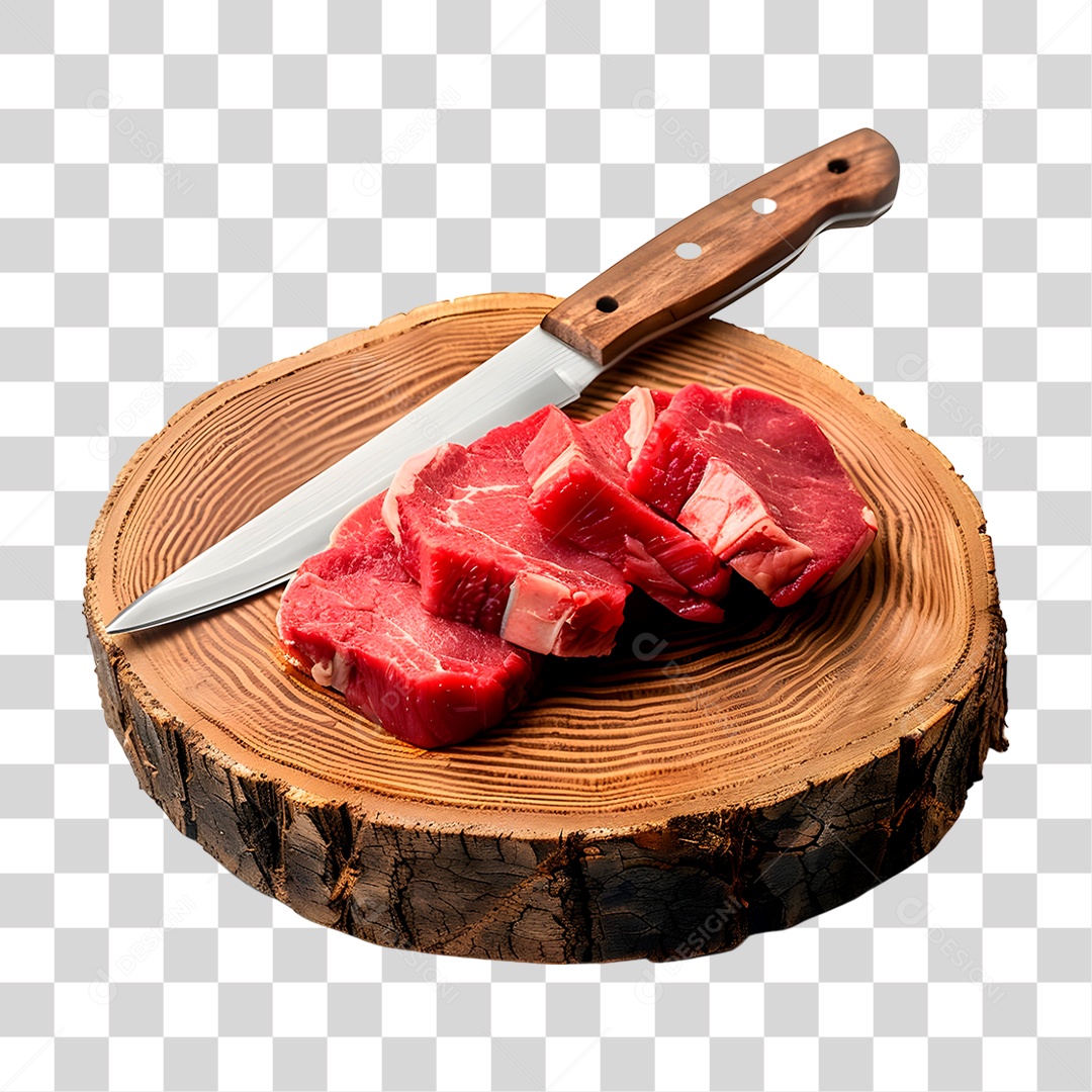 Carne Sobre Tábua PNG Transparente