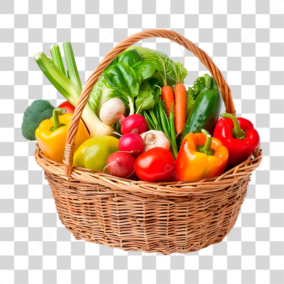 Cesta de Verdura PNG Transparente