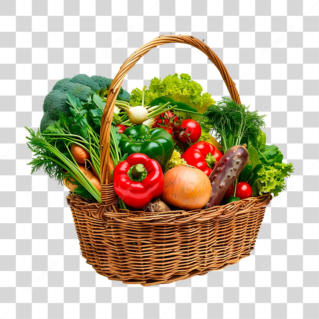 Cesta de Verdura PNG Transparente