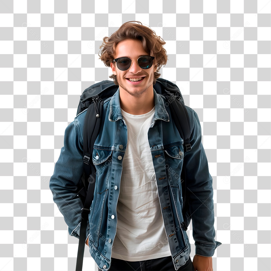 Homem de Óculos PNG Transparente