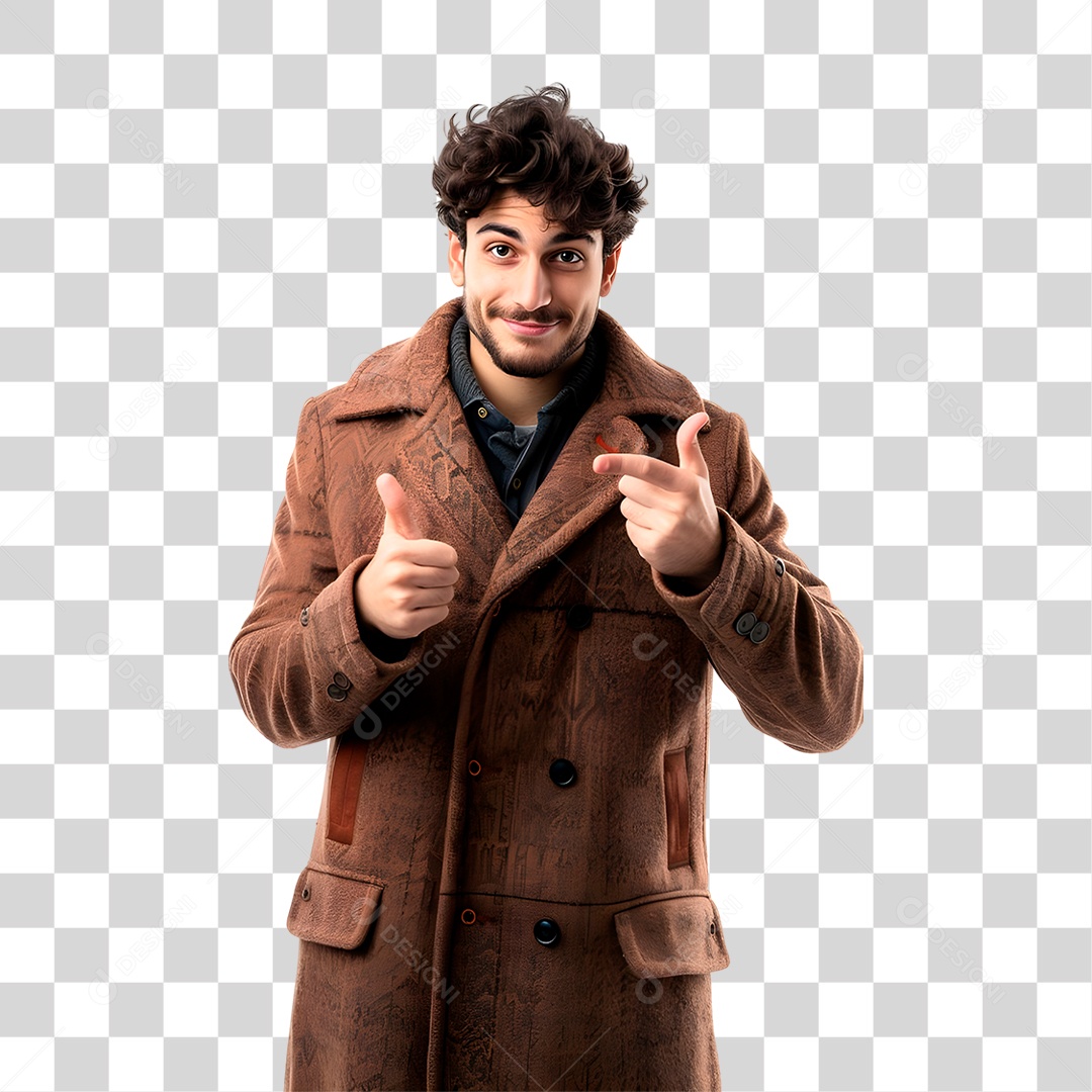 Homem Fazendo Gesto PNG Transparente