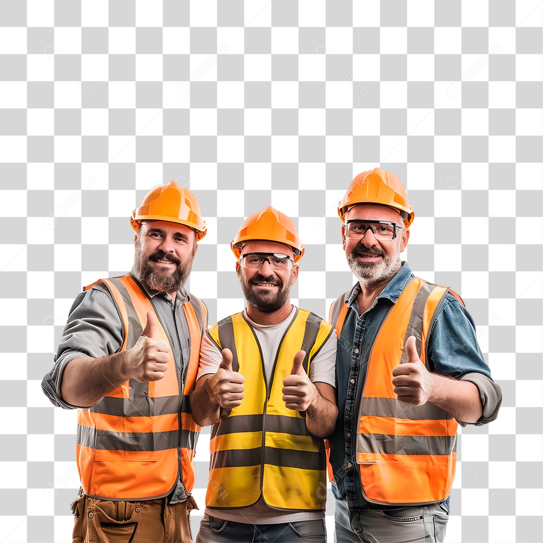 Homens com Uniforme Trabalho PNG Transparente