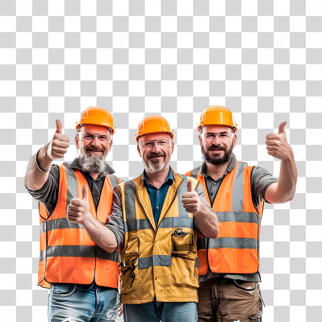 Homens com Uniforme Trabalho PNG Transparente