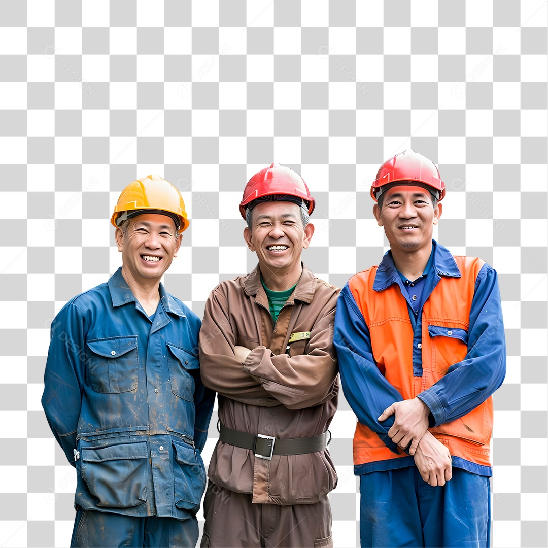 Homens com Capacete Trabalho PNG Transparente
