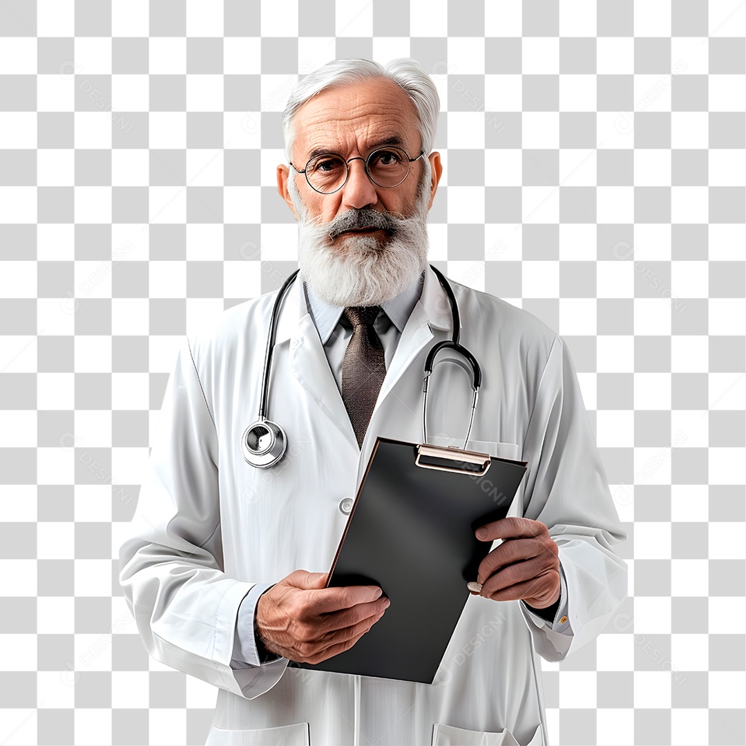 Médico Segurando Prancheta PNG Transparente