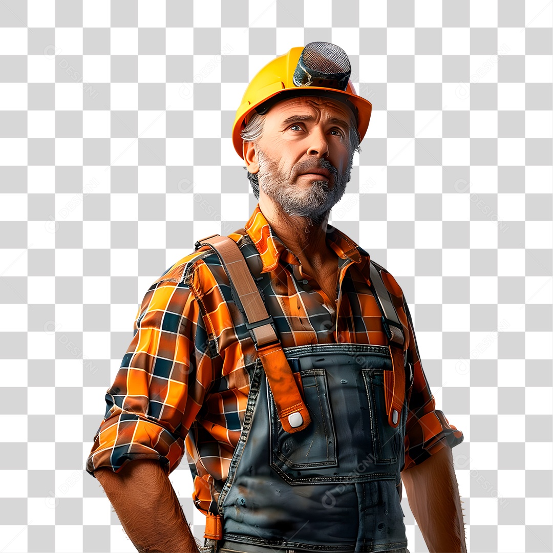 Trabalhador de Capacete PNG Transparente