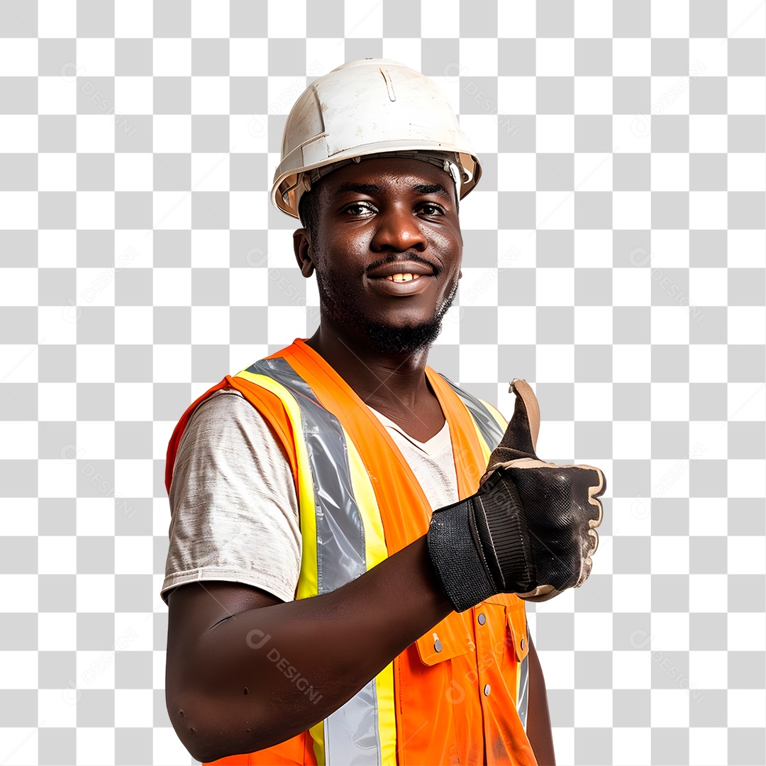 Homem Negro Fazendo Sinal Positivo PNG Transparente