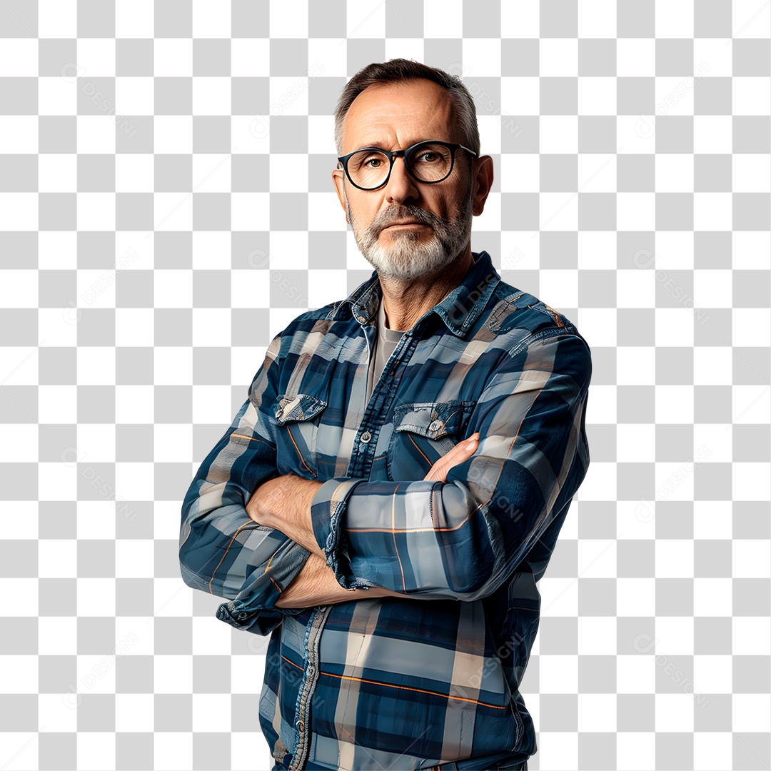 Homem de Braço Cruzados PNG Transparente
