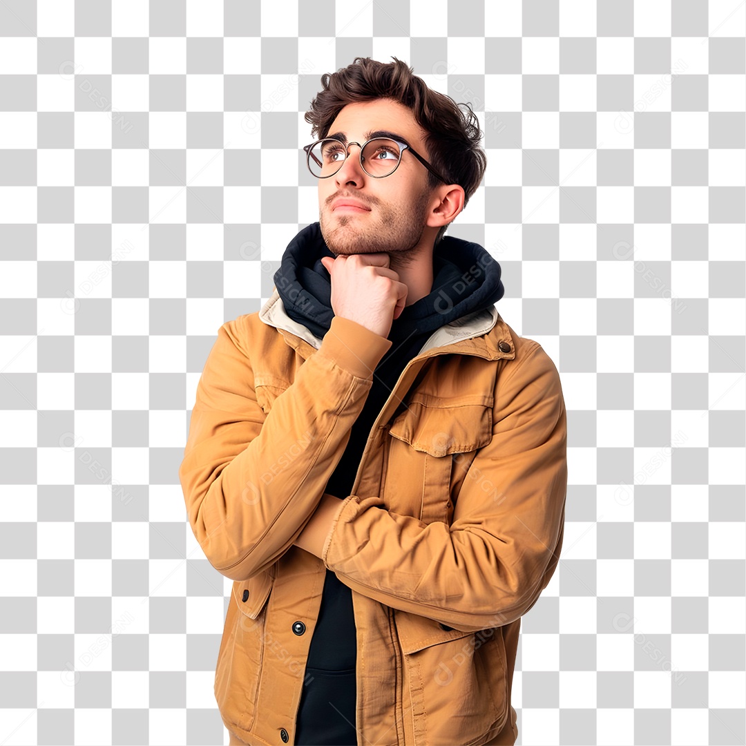 Homem Pensando PNG Transparente