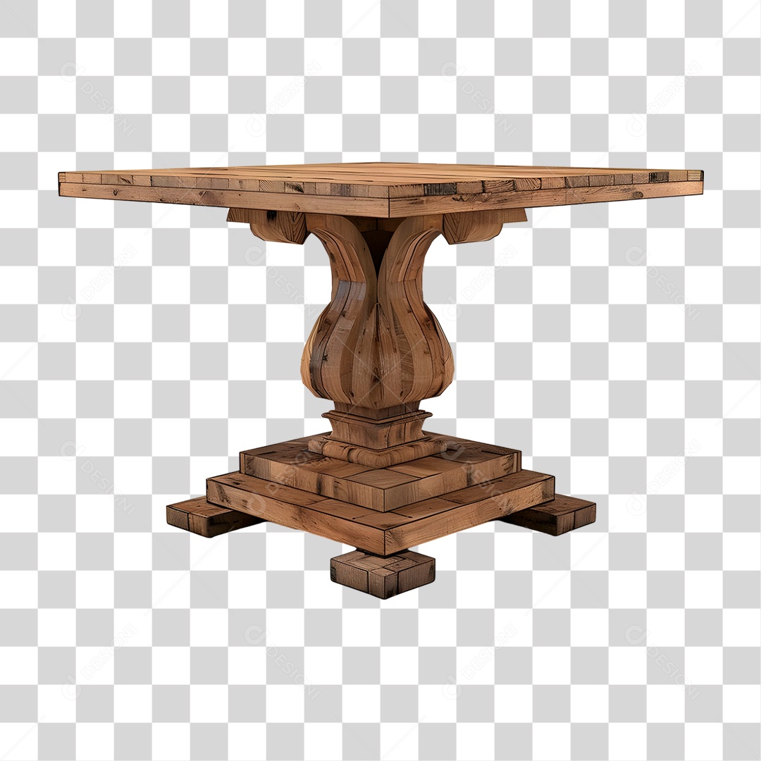 Mesa de Madeira PNG Transparente