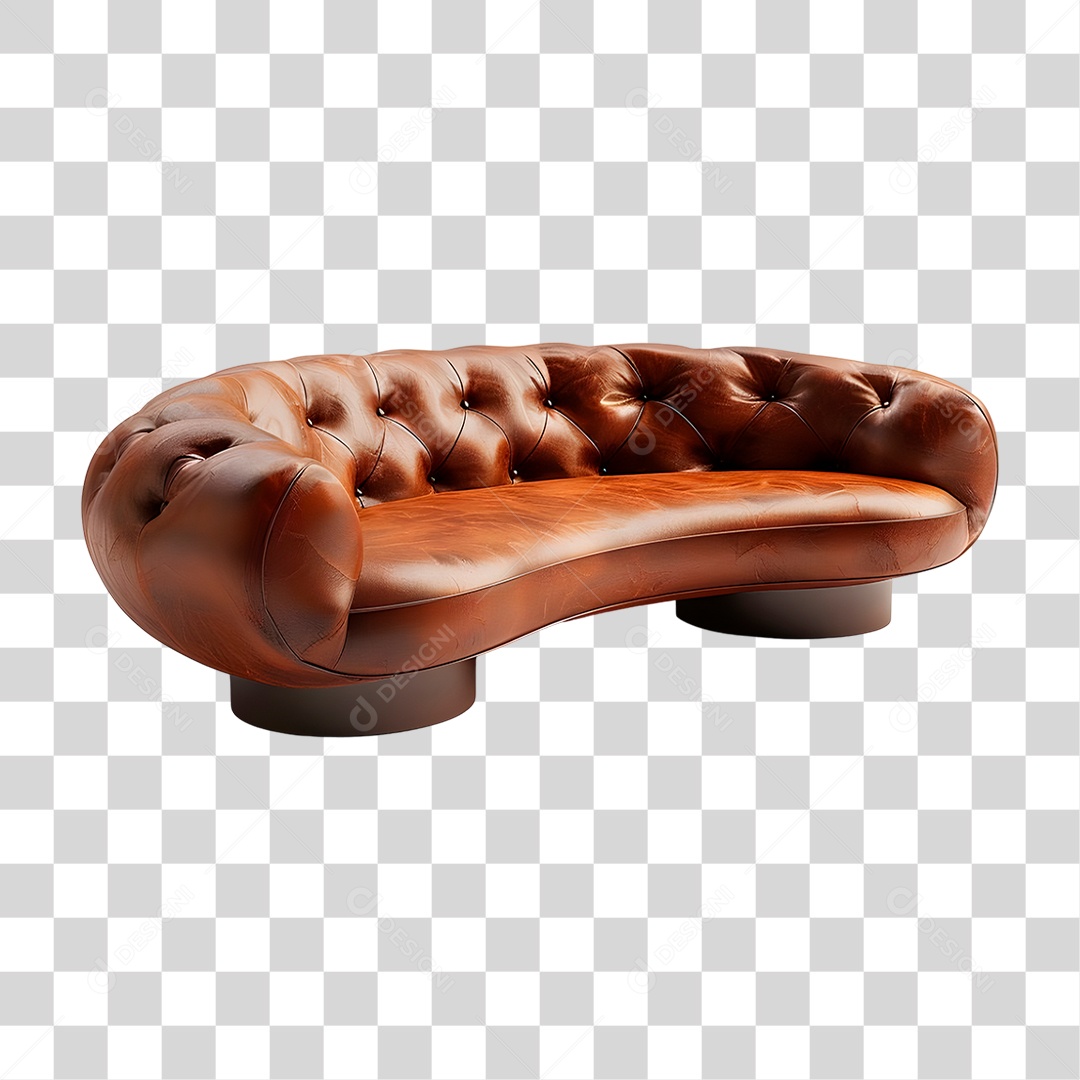 Sofá de Couro PNG Transparente