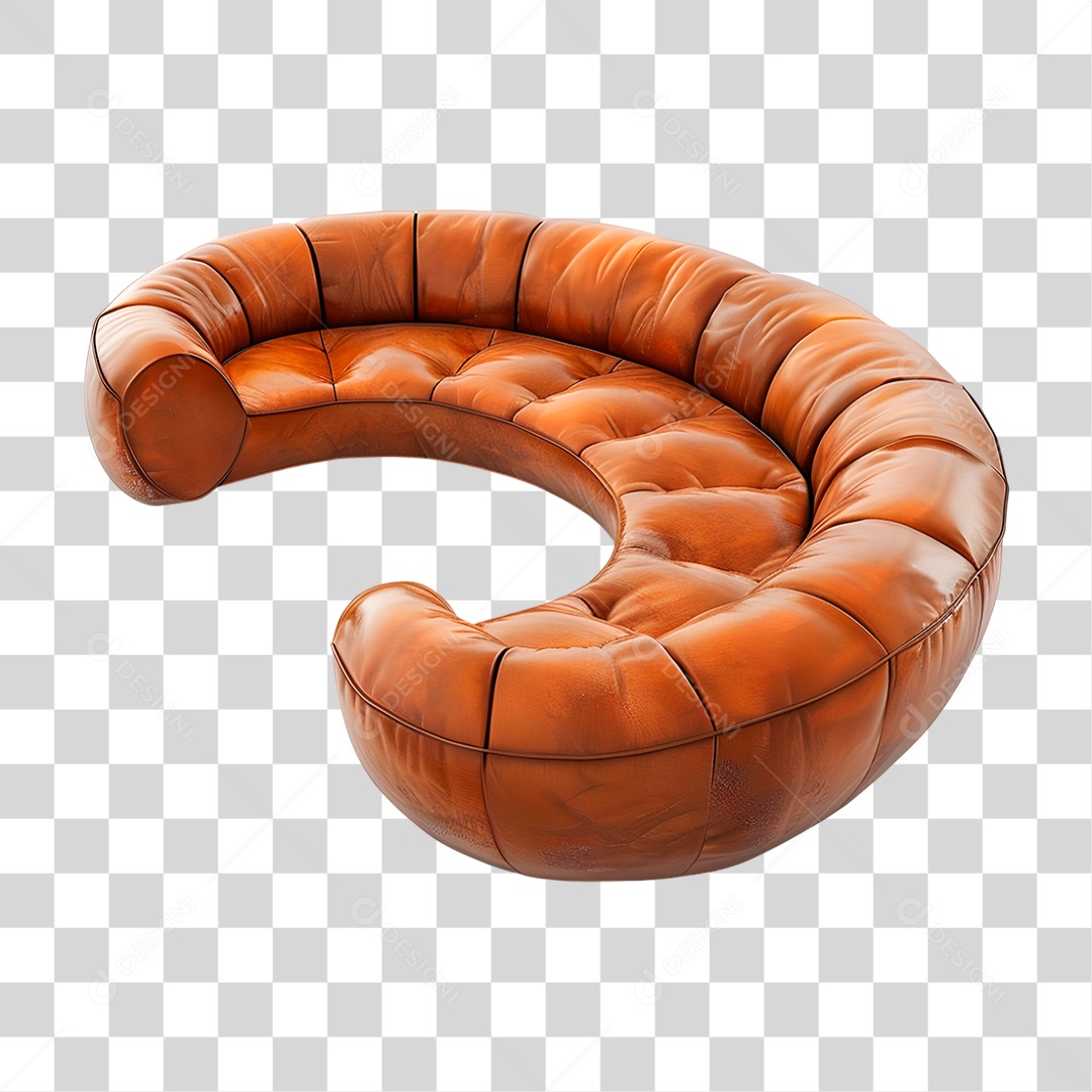 Sofá de Couro PNG Transparente