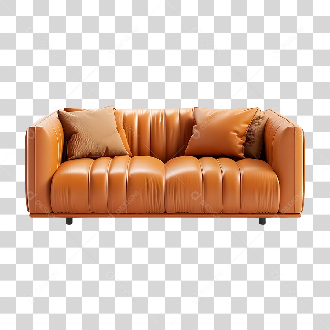 Sofá de Couro PNG Transparente