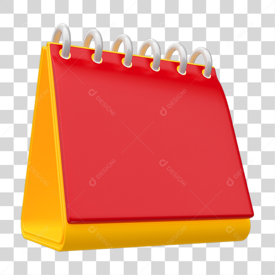 Elemento 3D Calendário PNG Transparente
