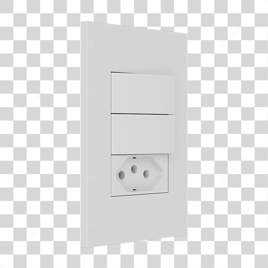 Tomada com Interruptores PNG Transparente