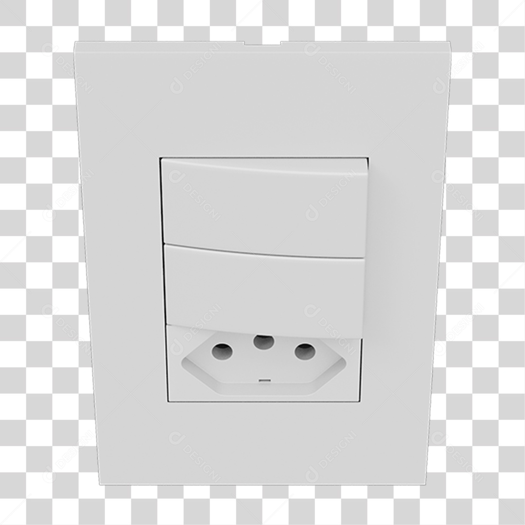 Tomada com Interruptores PNG Transparente