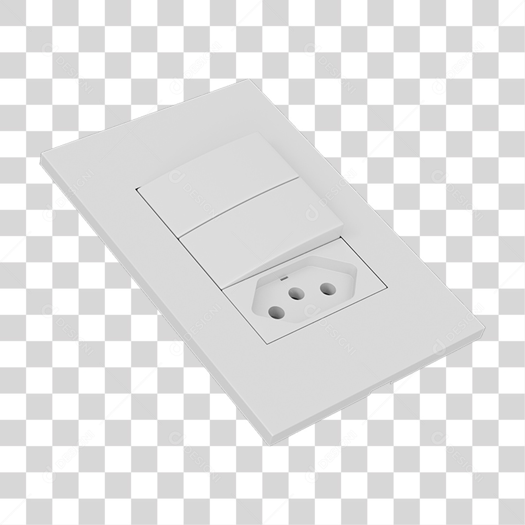 Tomada com Interruptores PNG Transparente