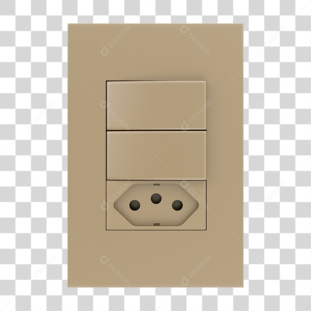 Tomada com Interruptores PNG Transparente