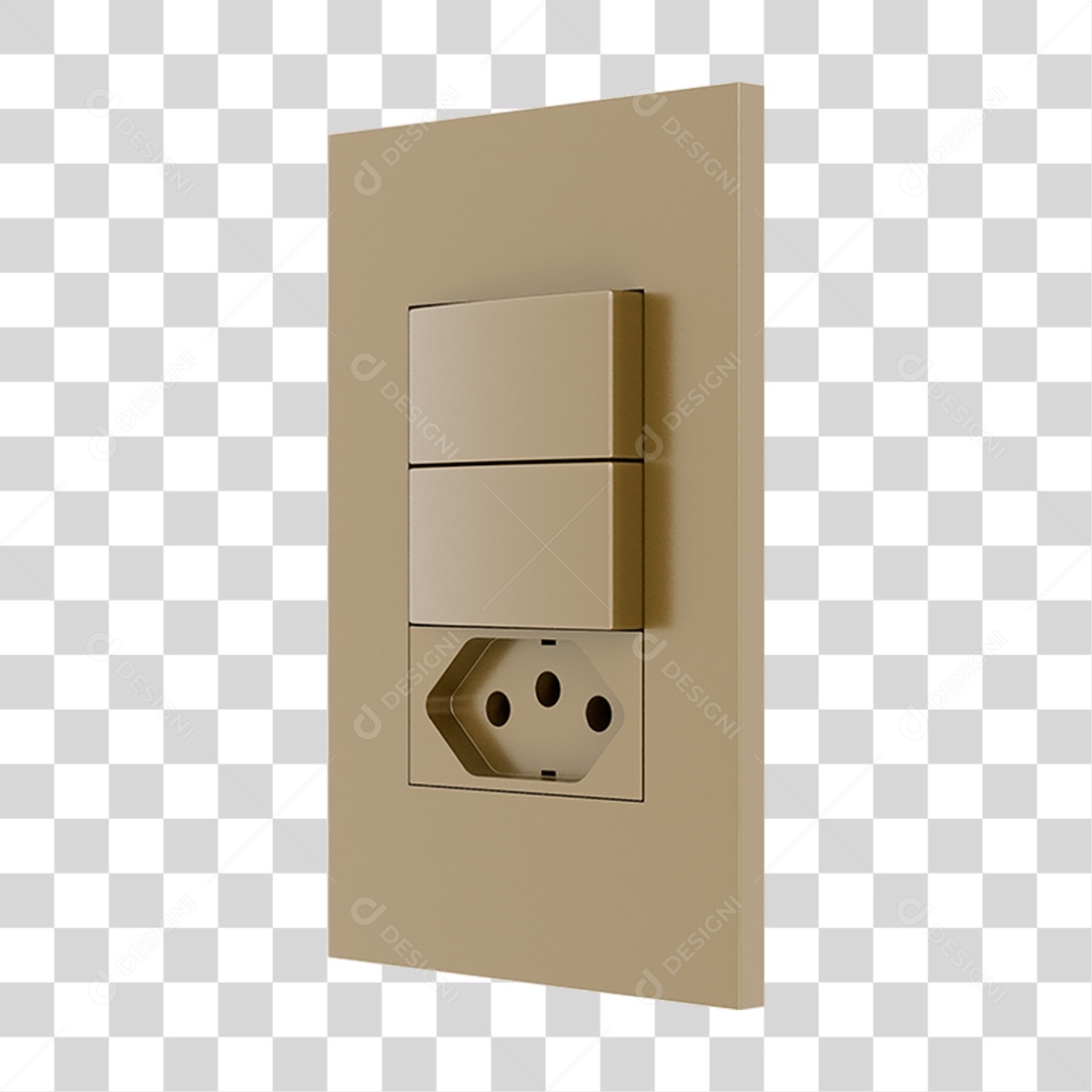 Tomada com Interruptores PNG Transparente