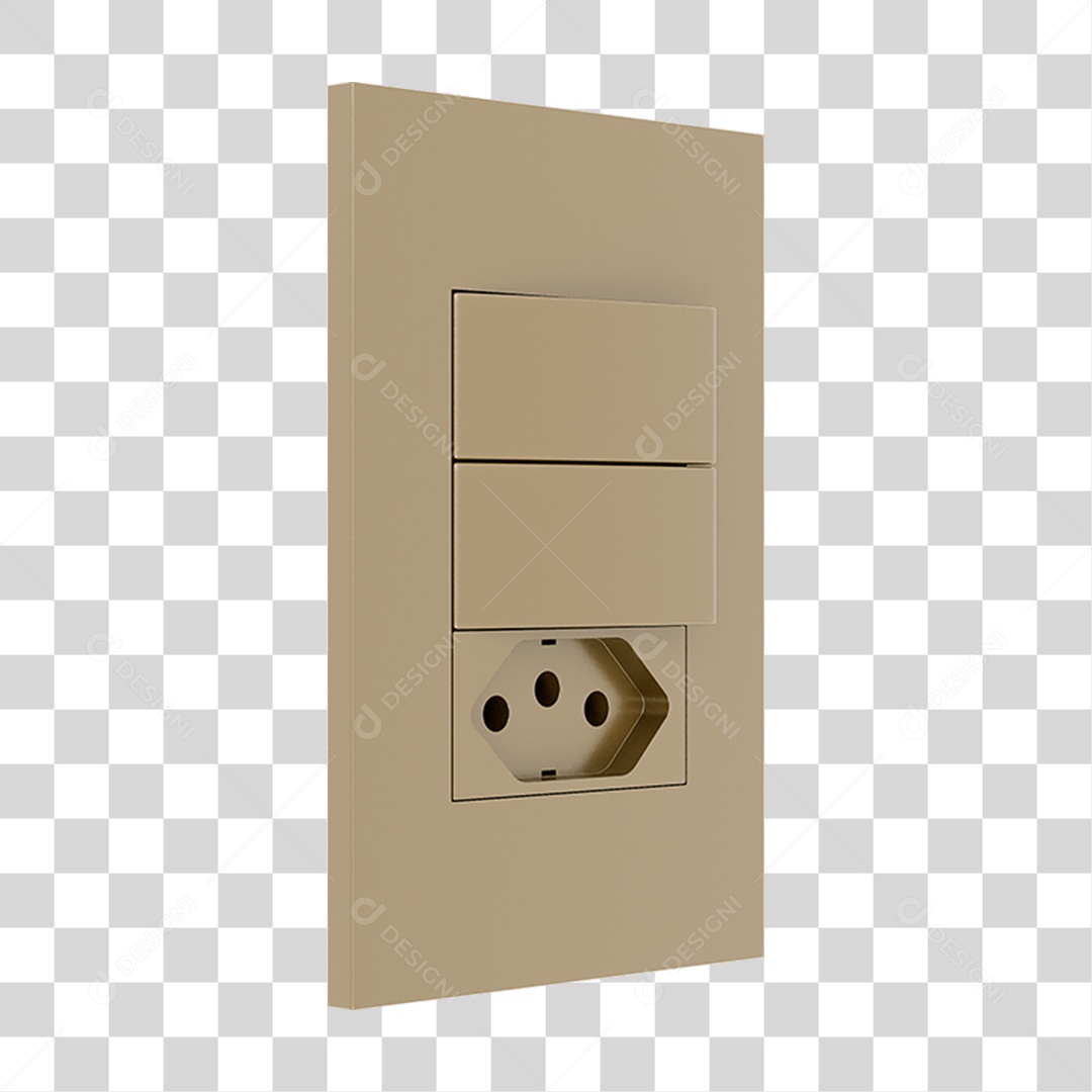 Tomada com Interruptores PNG Transparente