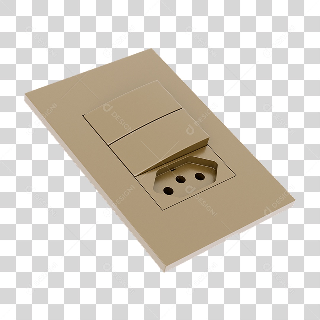 Tomada com Interruptores PNG Transparente