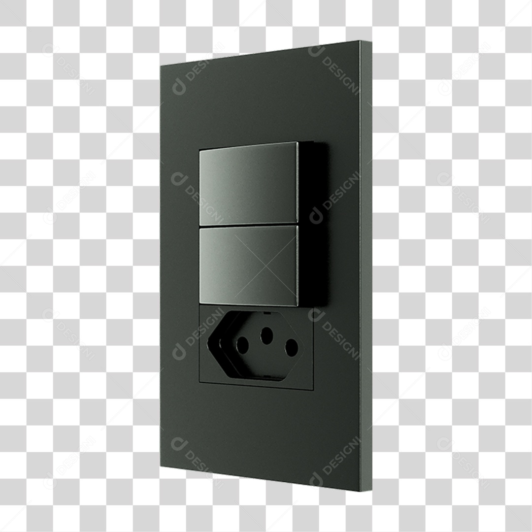 Tomada com Interruptores PNG Transparente