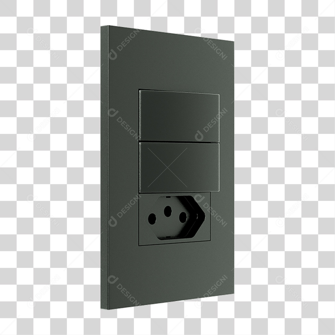 Tomada com Interruptores PNG Transparente