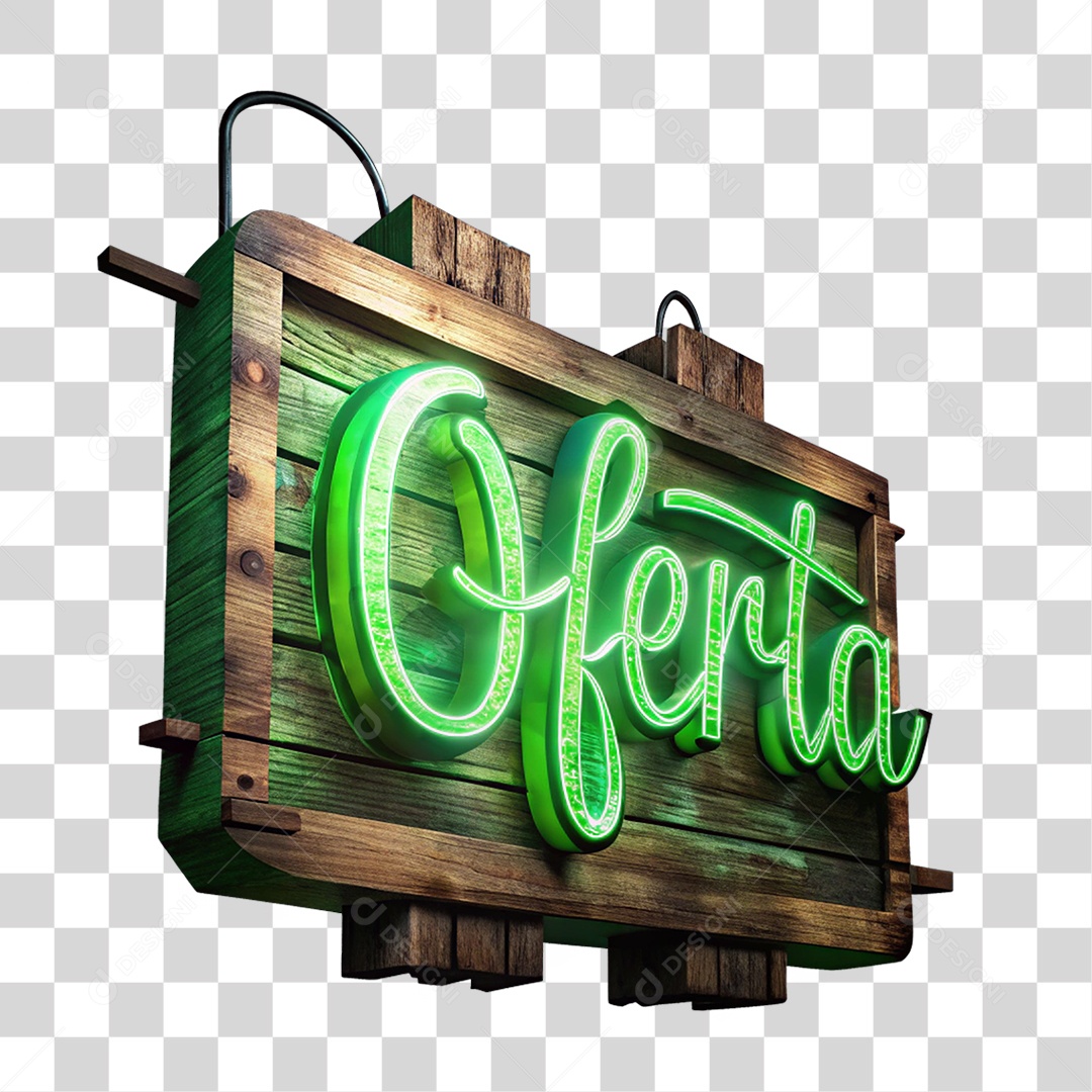 Placa de Madeira Ofertas PNG Transparente