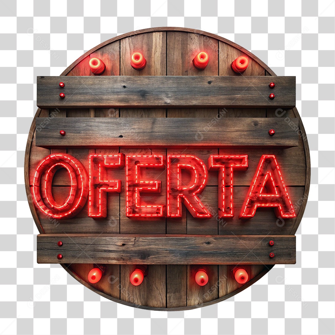 Placa de Madeira Ofertas PNG Transparente