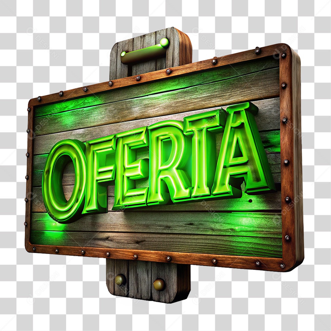 Placa de Madeira Ofertas PNG Transparente