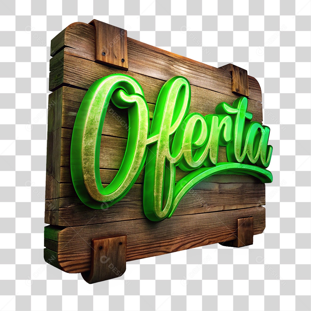 Placa de Madeira Ofertas PNG Transparente