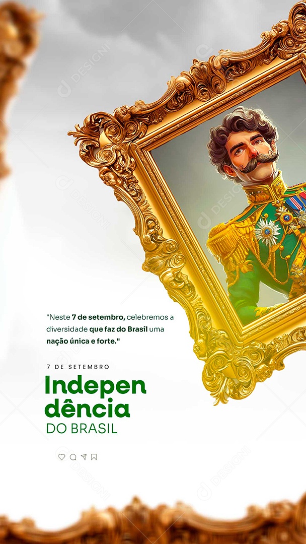 Story Dia da Independência do Brasil 07 de Setembro Celebramos a Diversidade Social Media PSD Editável
