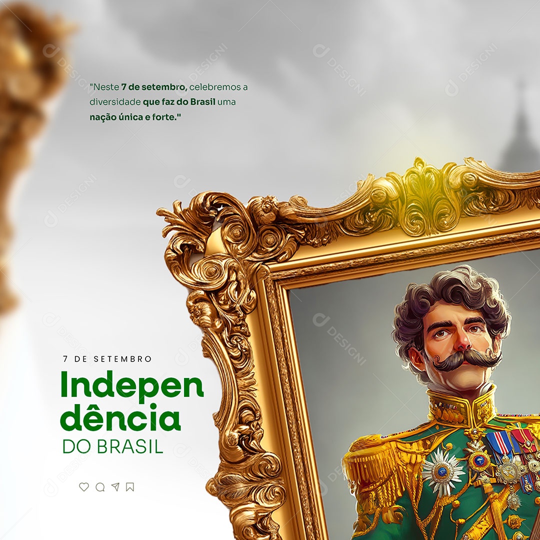 Independence Day of Brazil September 07 We Celebrate Social Media PSD Diversity Editable