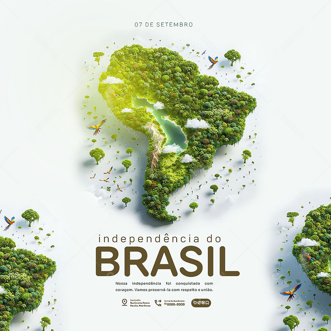 Social Media Dia da Independência do Brasil 07 de Setembro PSD Editável