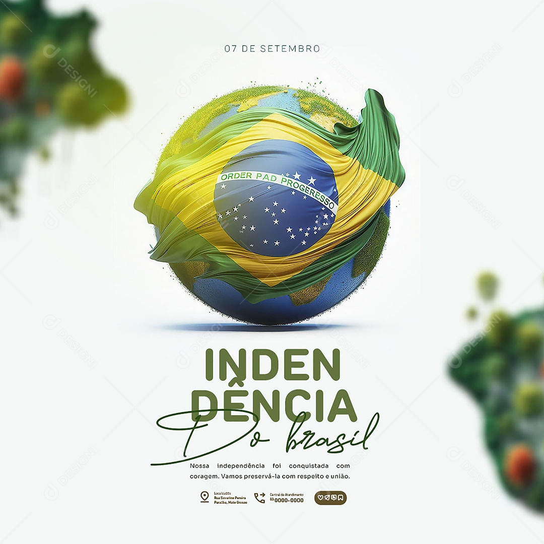 Independence Day of Brazil September 07 Social Media PSD Editable