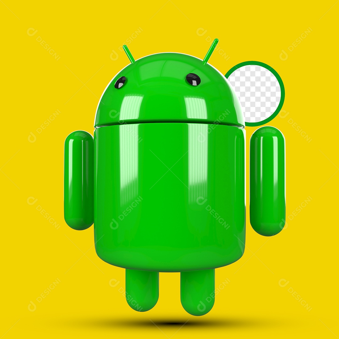 Android Personagem 3D para Composição PSD