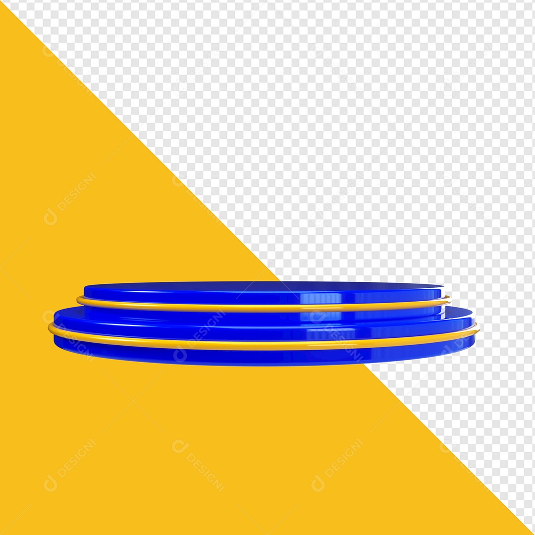 Podium Azul Elemento 3D Para Composição  PSD