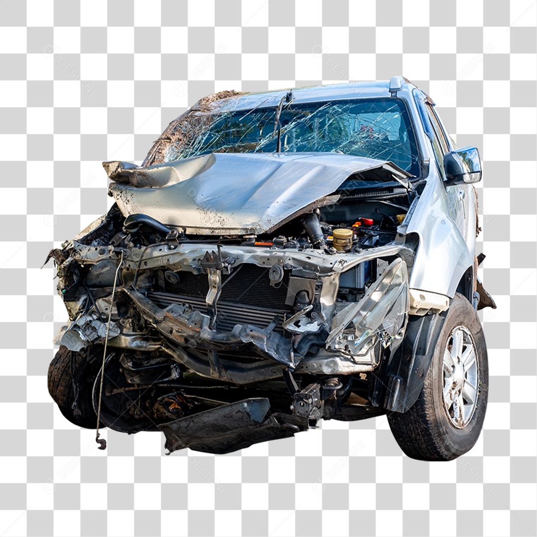 Carro Batido Amassado PNG Transparente