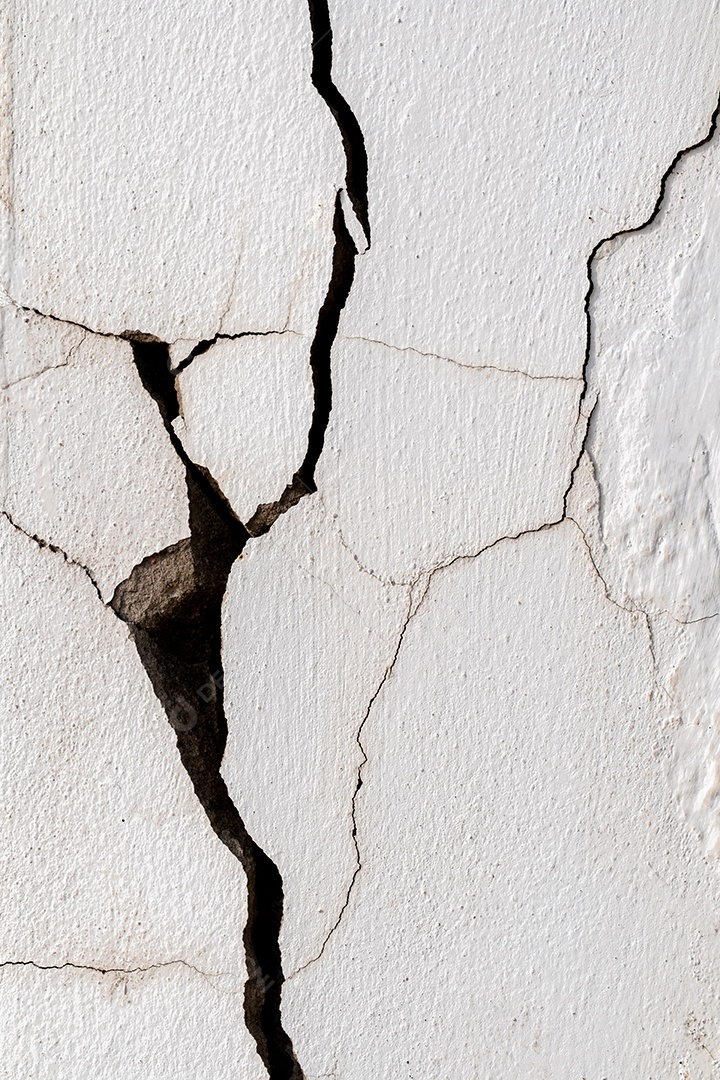 Rachadura fundas em uma parede