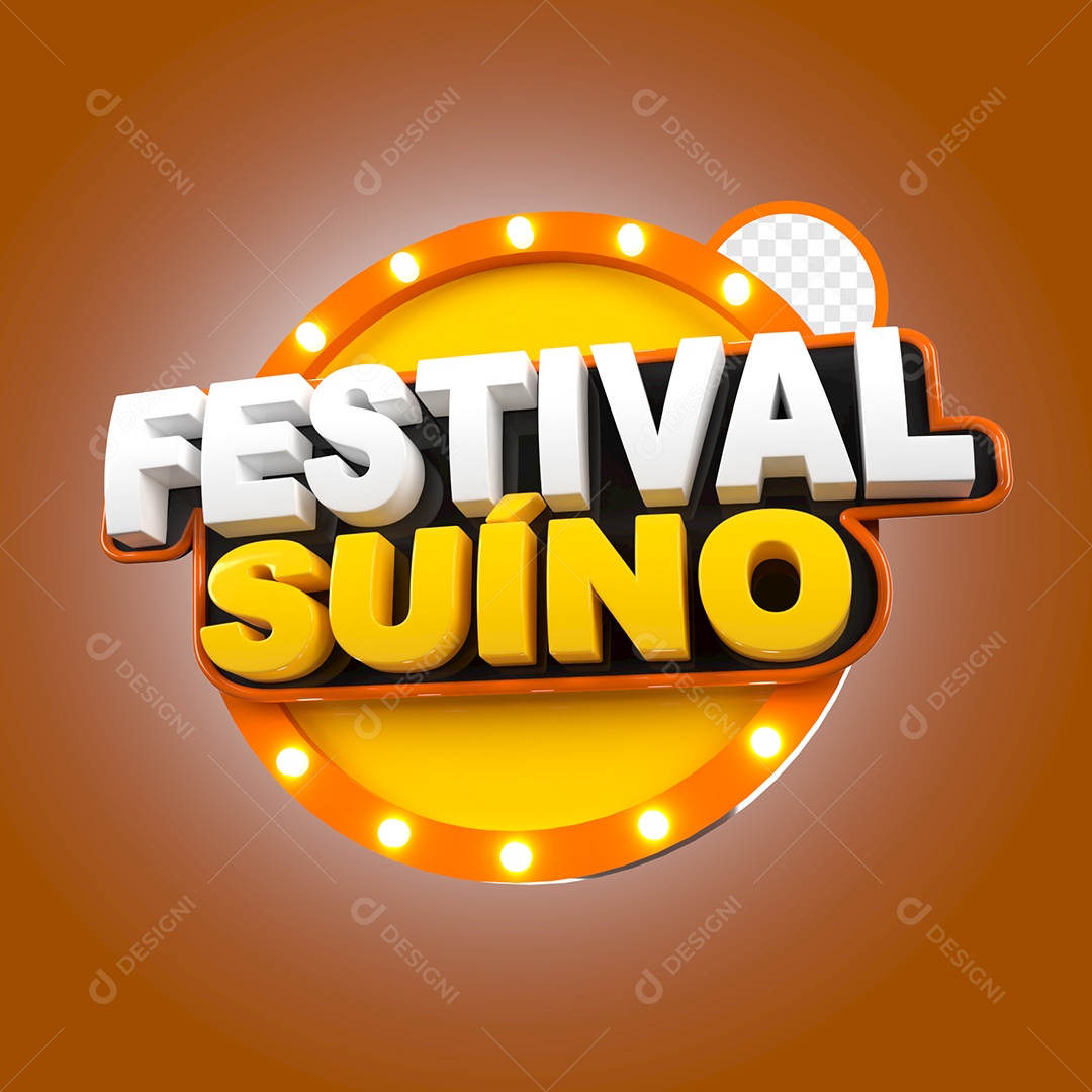 Seal 3D Pig Festival For PSD Composition