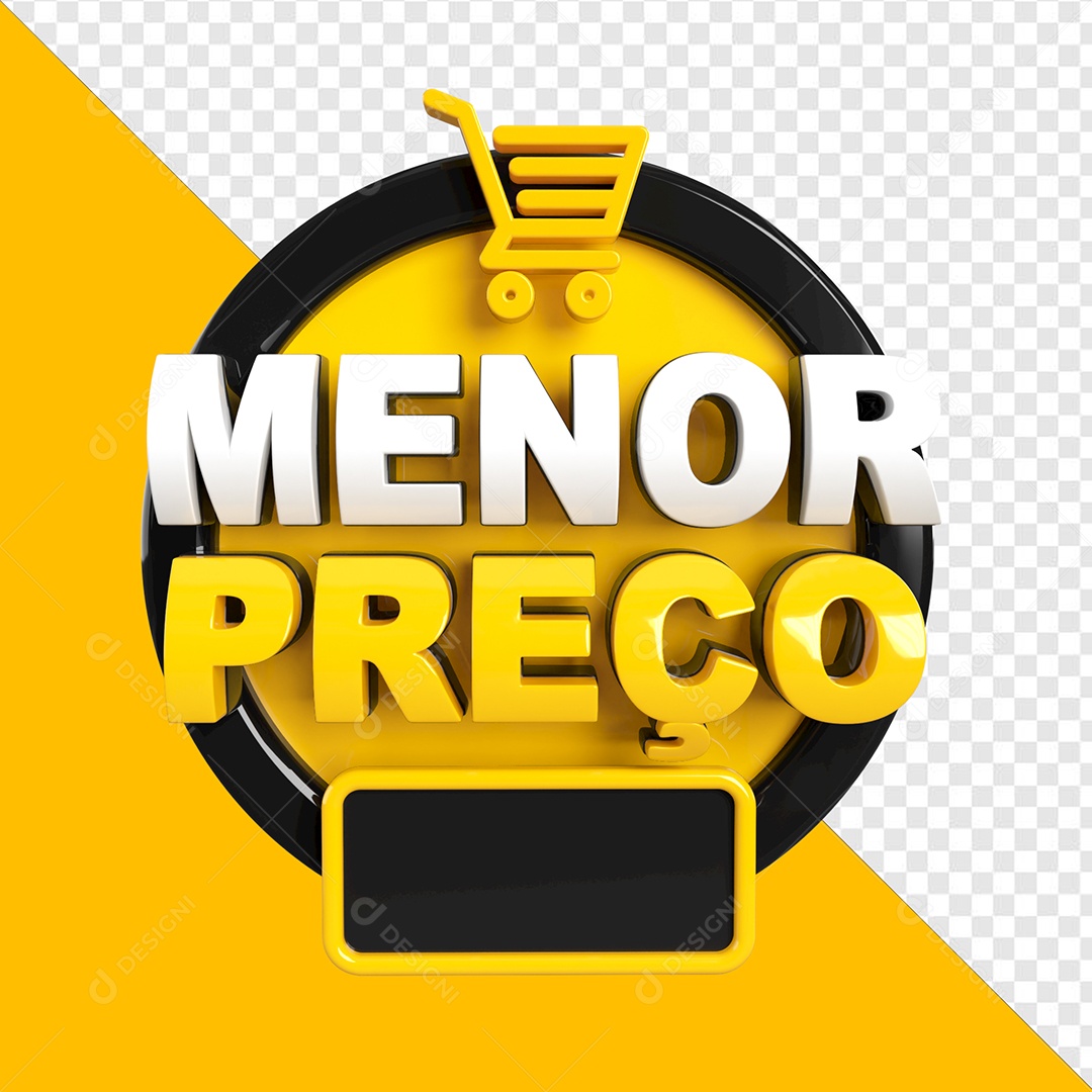 Selo 3D Menor Preço Para Composição PSD