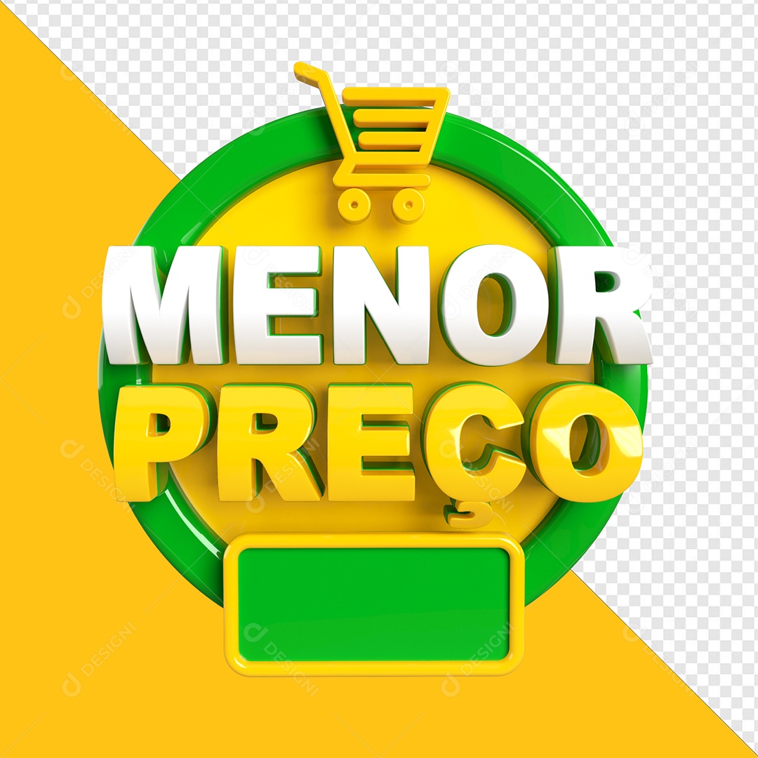 Selo 3D Menor Preço Para Composição PSD
