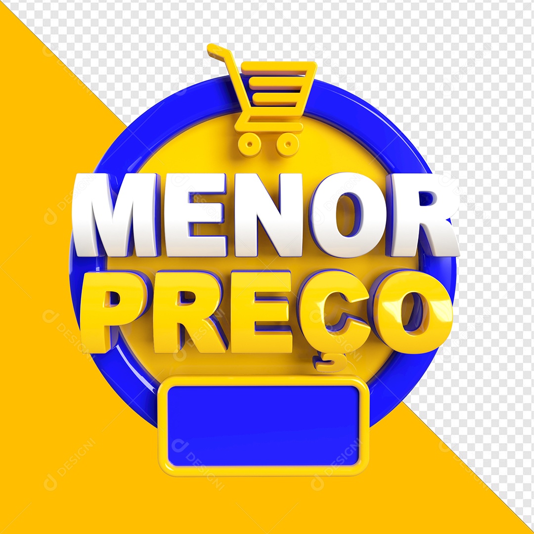Selo 3D Menor Preço Para Composição PSD