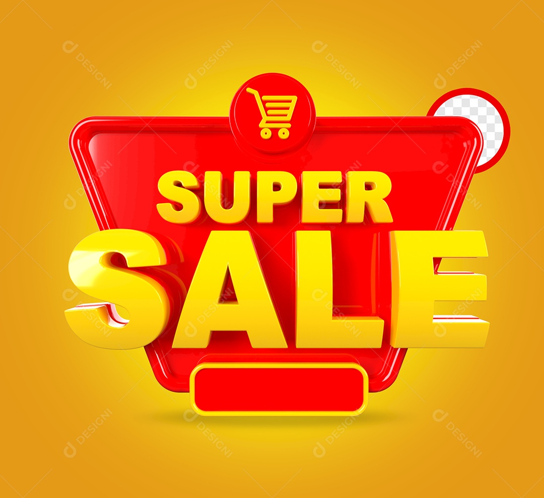 Selo 3D Super Ofertas Para Composição PSD