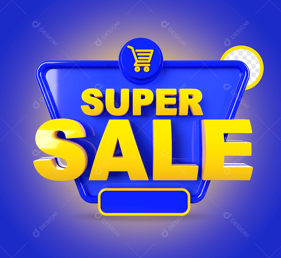 Selo 3D Super Ofertas Para Composição PSD